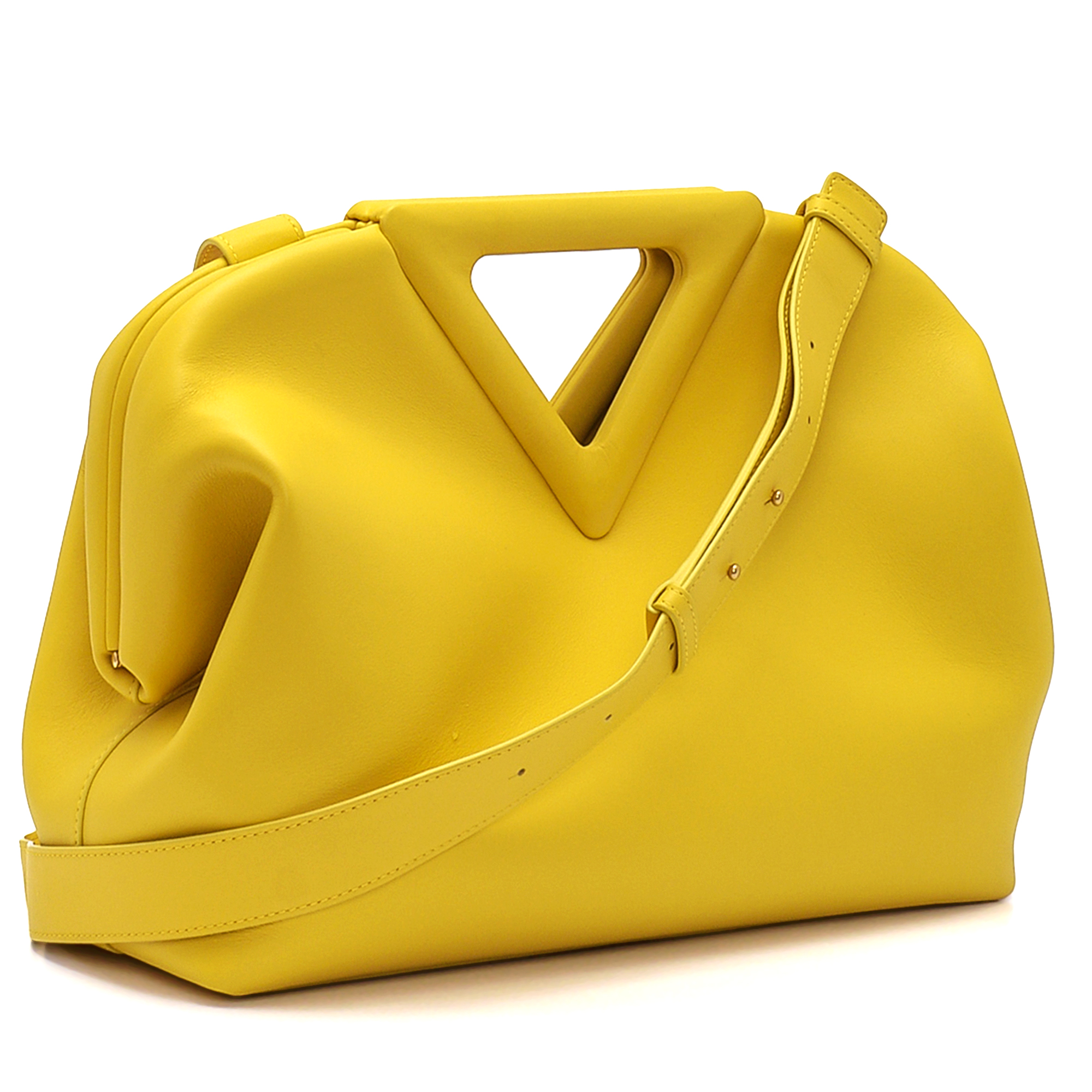 Bottega Veneta - Lemon Calfskin Leather Point Bag